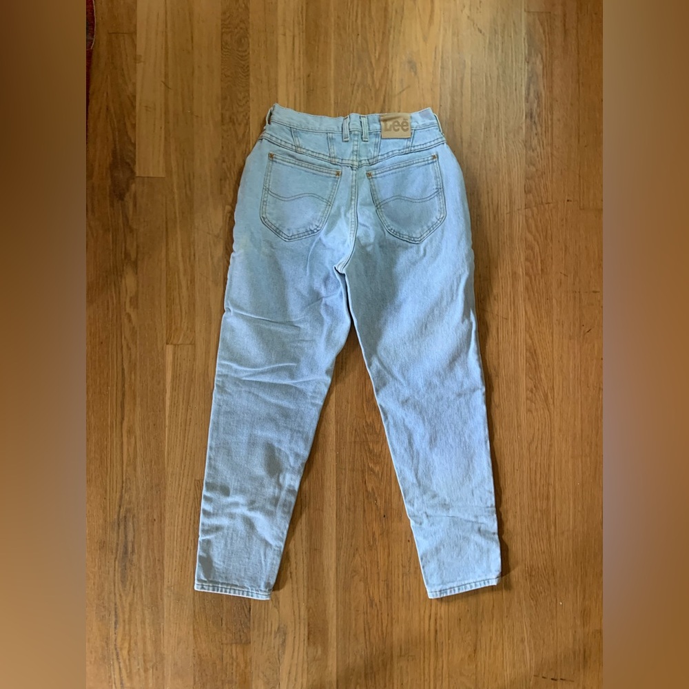 Vintage Lee High Waisted Mom Jeans Light Wash